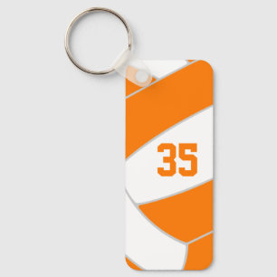 orange volleyball team spirit personalised gifts key ring