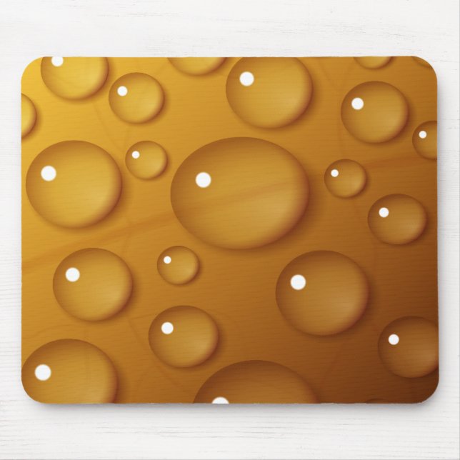 Orange Water Drop Texture Mouse Mat (Front)