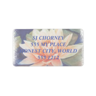ORANGE WATER LILY ADDRESS LABELS