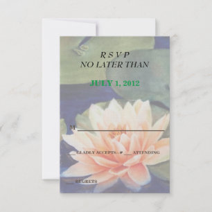 ORANGE WATER LILY CUSTOMIZABLE RSVP CARDS