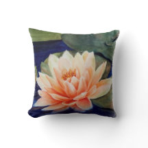 ORANGE WATER LILY PILLOW