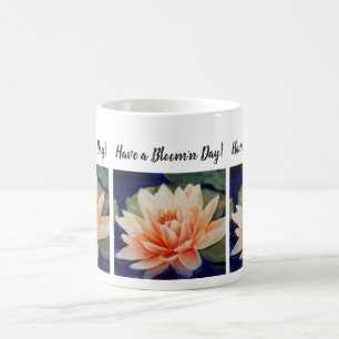 Orange Water Lily Watercolor Flower Coffee Mug