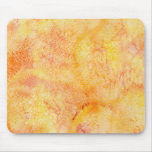 Orange Watercolor Background Mouse Mat