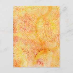 Orange Watercolor Background Postcard