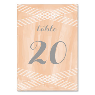 Orange Watercolor Deco Table Number