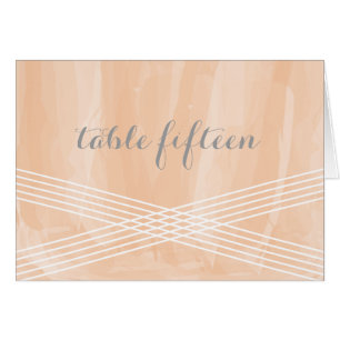 Orange Watercolor Deco Table Number