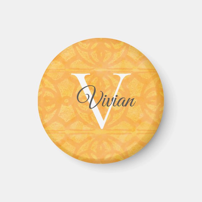 Orange Watercolor Magnet (Front)
