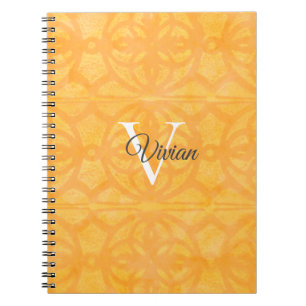 Orange Watercolor Notebook