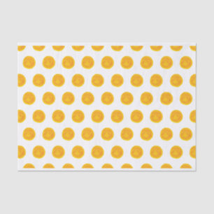 Orange Watercolor Polka Dots Tissue Paper