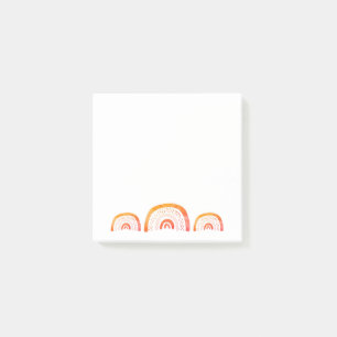 Orange Watercolor Rainbow Post-it Notes