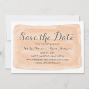 Orange Watercolor Save the Date Invite