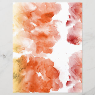 Orange watercolor stains soft pastel scrapbook 