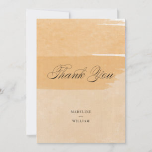 Orange Watercolor Thank You   Add Your Photo Invitation