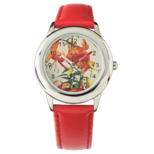 Orange Watercolor Tiger Lily 1 Watch
