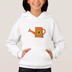 Orange Watering Can with Sunflower