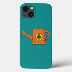 Orange Watering Can with Sunflower iPhone 13 Case