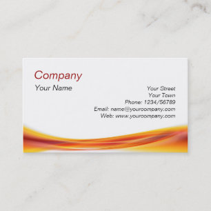 orange wave business card