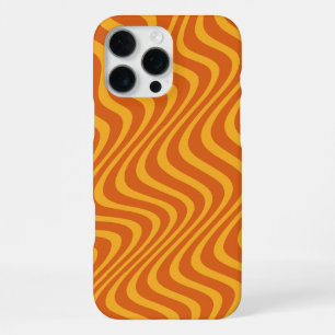 orange waves iPhone 16 pro max case