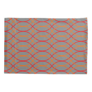Orange Waves  Pillowcase