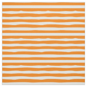 Orange Wavy Stripe in Citrus & Ivory Coordinated Fabric