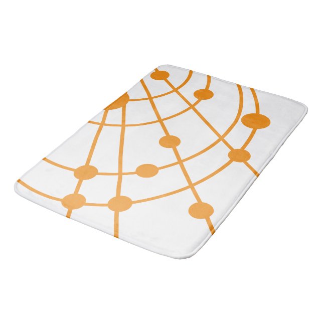 Orange Web Bath Mat (Angled)