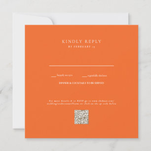 Orange Wedding QR Code RSVP