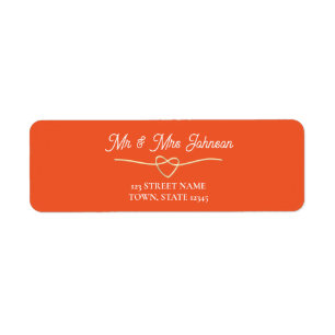 Orange Wedding Return Address