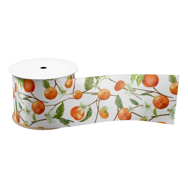 Orange Wedding Satin Ribbon (Spool)