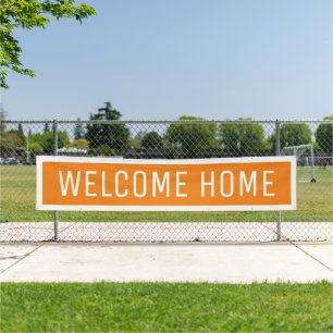 Orange Welcome Home Banner