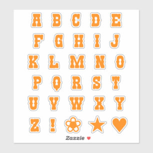 Orange Western Theme Party Font Alphabet Letters