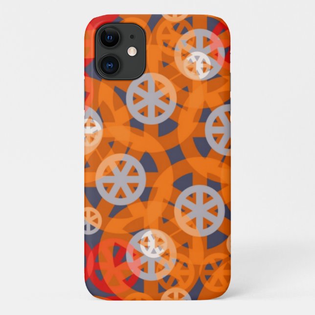 Orange Wheel Abstract Pattern  Case-Mate iPhone Case (Back)