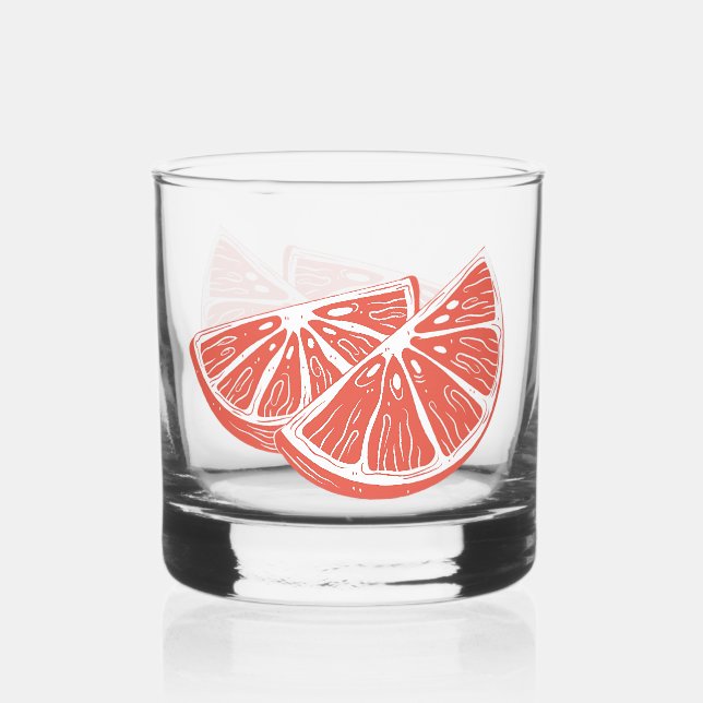 Orange Whiskey Glass (Front)