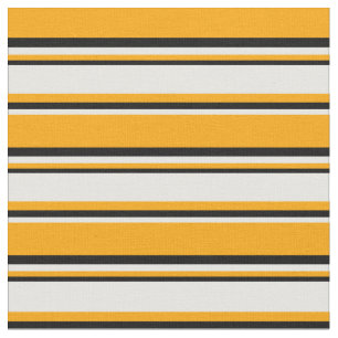 Orange, White, and Black Striped/Lined Pattern Fabric
