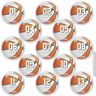 orange white basketball 13 team members names