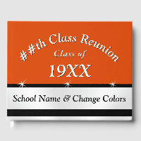 Orange, White, Black Class Reunion Guest Book