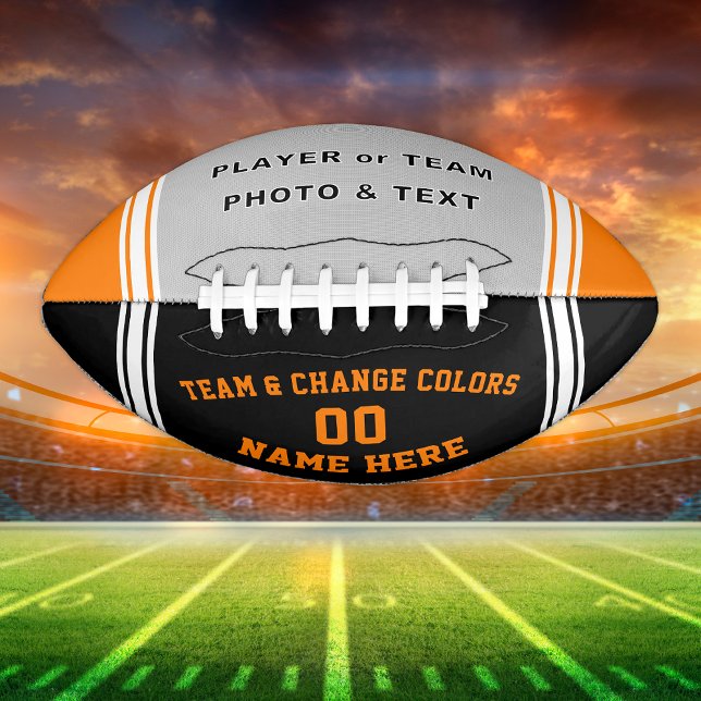 Orange White Black or Customise Your Own Football American Football (Creator Uploaded)