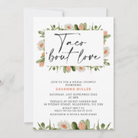 Orange White Cactus Taco 'bout Love Couples Shower