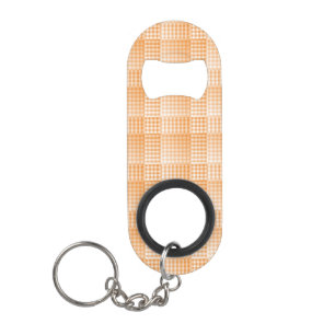 Orange White Checker Abstract Pattern