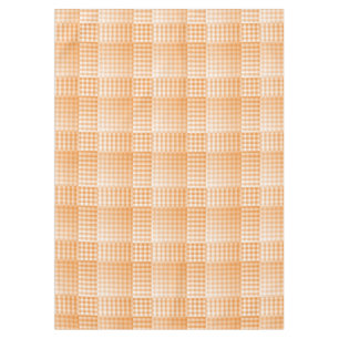 Orange White Checker Abstract Pattern Tablecloth