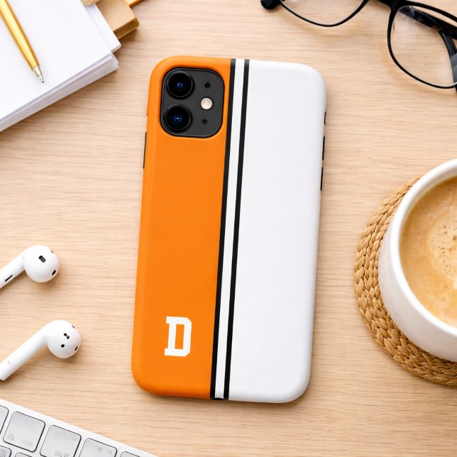 Orange & White College Colours  Case-Mate iPhone Case (Creator Uploaded)