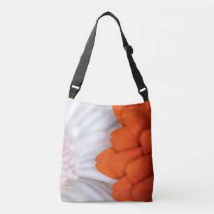 Orange % White Crossbody Bag