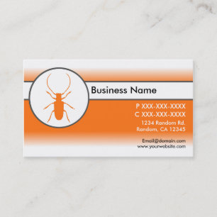 Orange white fade beetle bug business cards