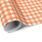 Orange | White Gingham Wrapping Paper
