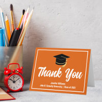 Orange White Graduate Personalised Graduation