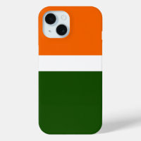 Orange White Green Plain Colour Block Design