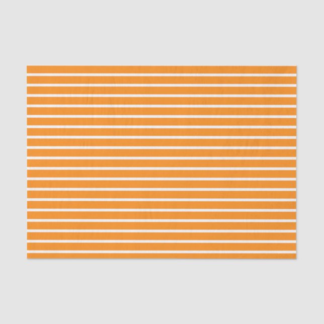 ORANGE & WHITE HALLOWEEN STRIPES TISSUE PAPER (Front)