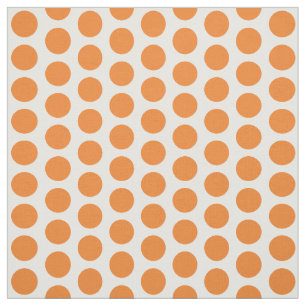 Orange White Mini Polka Dots Fabric