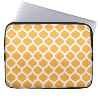 Orange & White Moroccan Laptop Sleeve