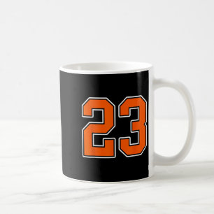 Orange White Number 23 Jersey Player Uniform #23 Coffee Mug