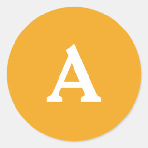 Orange & White Personalised Monogram Envelope Seal